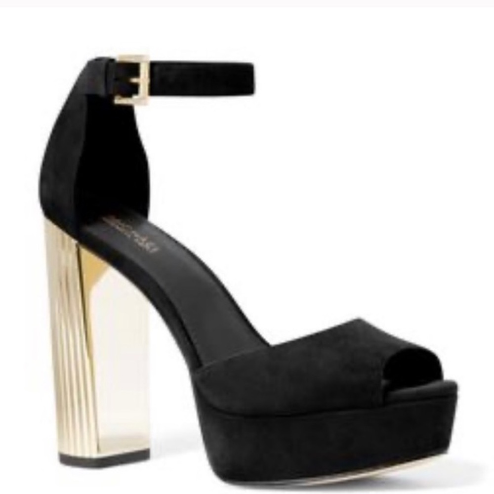 Michael Kors Paloma platform suede heels - Picture 2 of 2